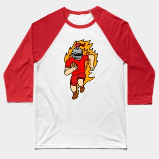 Cute cartoon knight playing rugby Baseball T-Shirt